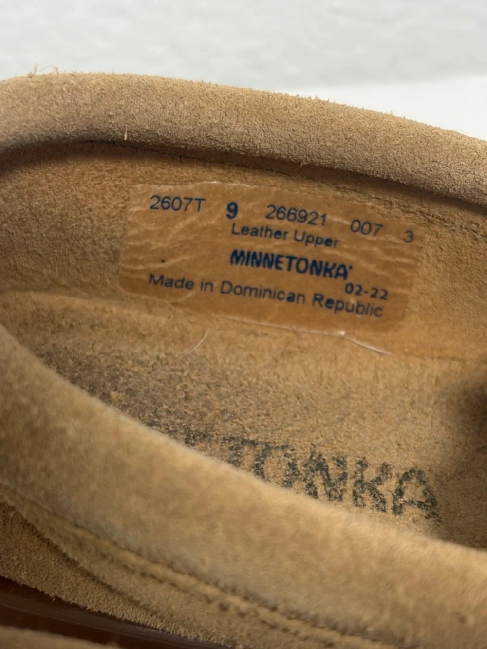 Minnetonka Thunderbird Leather Suede Boat Sole Moccasins - Toddler 9